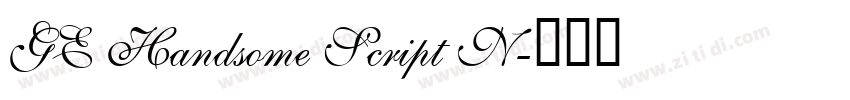 GE Handsome Script N字体转换